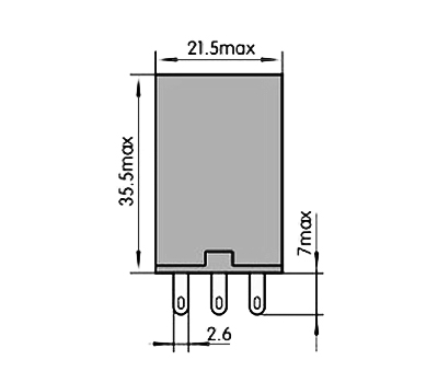 3PDT electromagnetic relay dimension