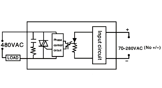 AC-AC single phase SSR wiring diagram