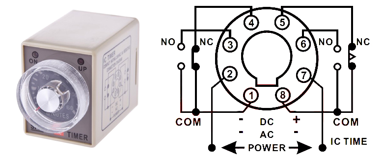 Analog timer relay wiring diagram