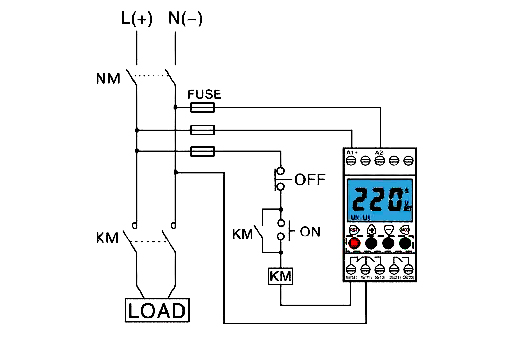 Single phase voltage monitoring relay wiring diagram