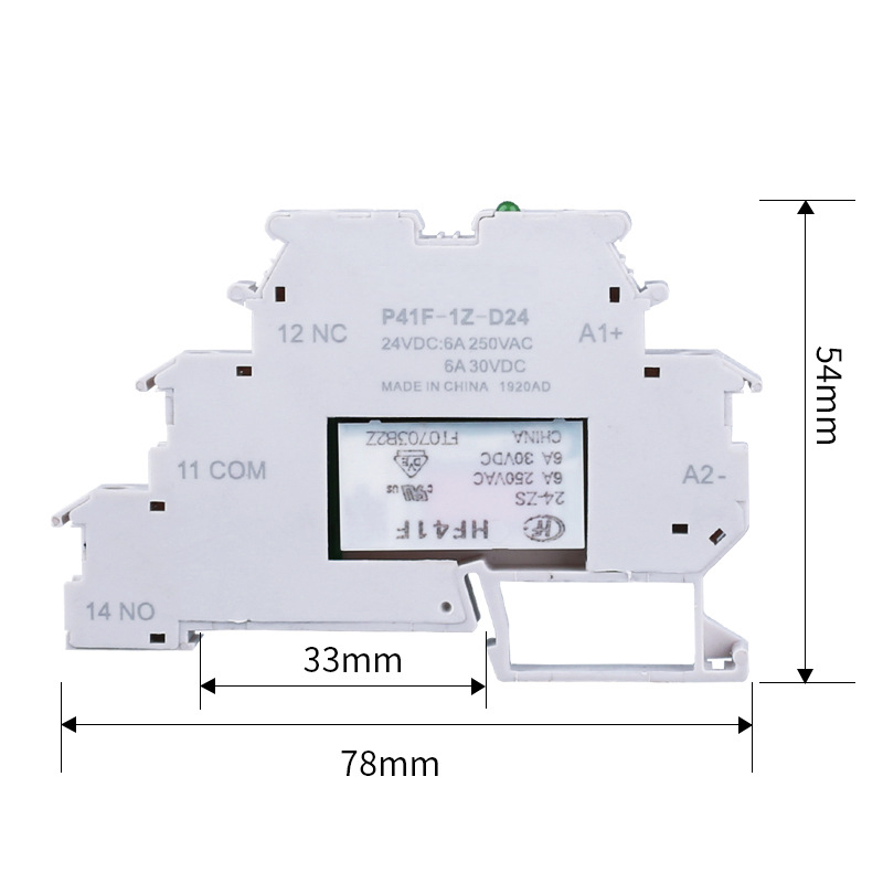 SPDT DIN rail mount electromagnetic relay dimension