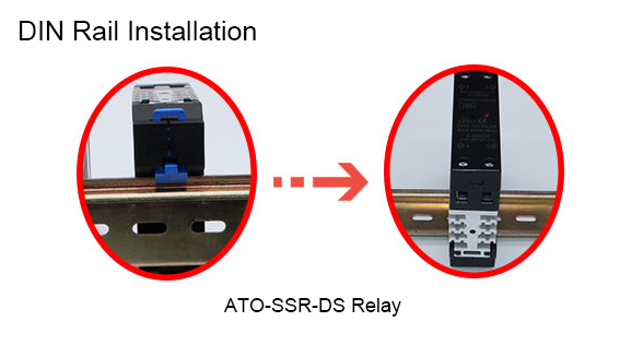 ATO-SSR-DS series relay din rail installation