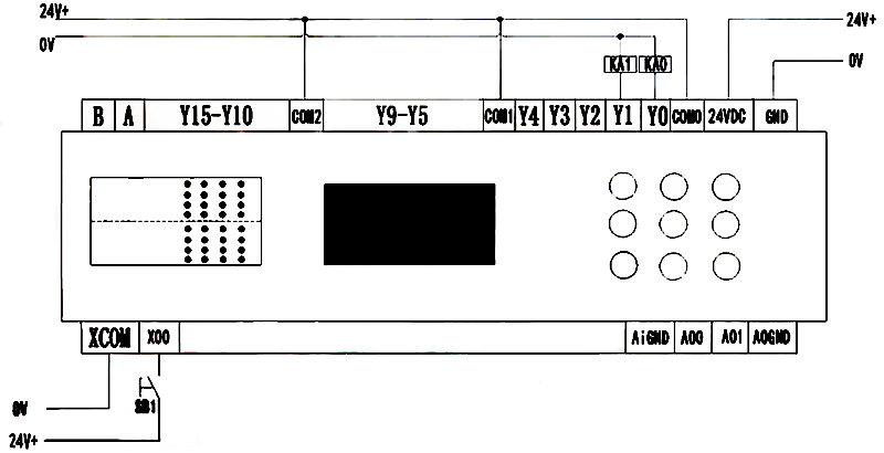 Wiring diagram of programmable timer relay